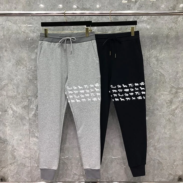 2021 Fashion Brand Sweatpants Men Animal Embroidery Cotton Casual Sports Trousers Tracksuit Bottoms Jogger Track Pants