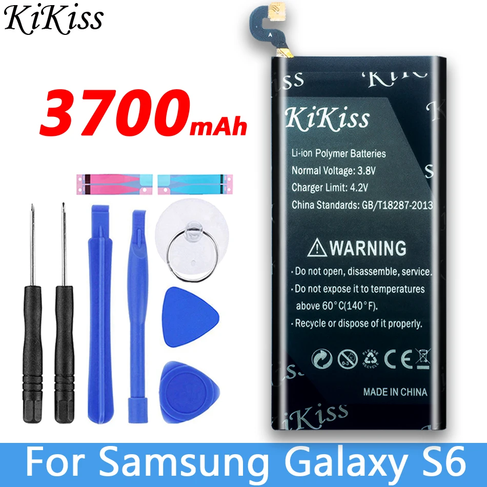 S6 EB-BG920ABE KiKiss батарея для samsung Galaxy S6/S6 Edge Высокая емкость батареи мобильного телефона G920 G920f G925 G925S EB-BG920ABE EB-BG925ABA - Цвет: S6 EB-BG920ABE