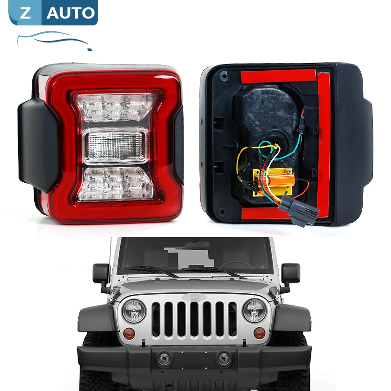 

2 Pcs Daytime Running Lights For Jeep Wrangler JK 2007-2017 New led tail lamp Rear Lamps Brake Reverse light Car Light Assembly