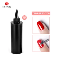 mshare tempered top coat gel 250ml no cleaning top gel cover lasting health resin material uv varnish