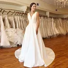 Женское атласное вечернее платье It's yiiya, Белое атласное платье для невесты на лето 2019