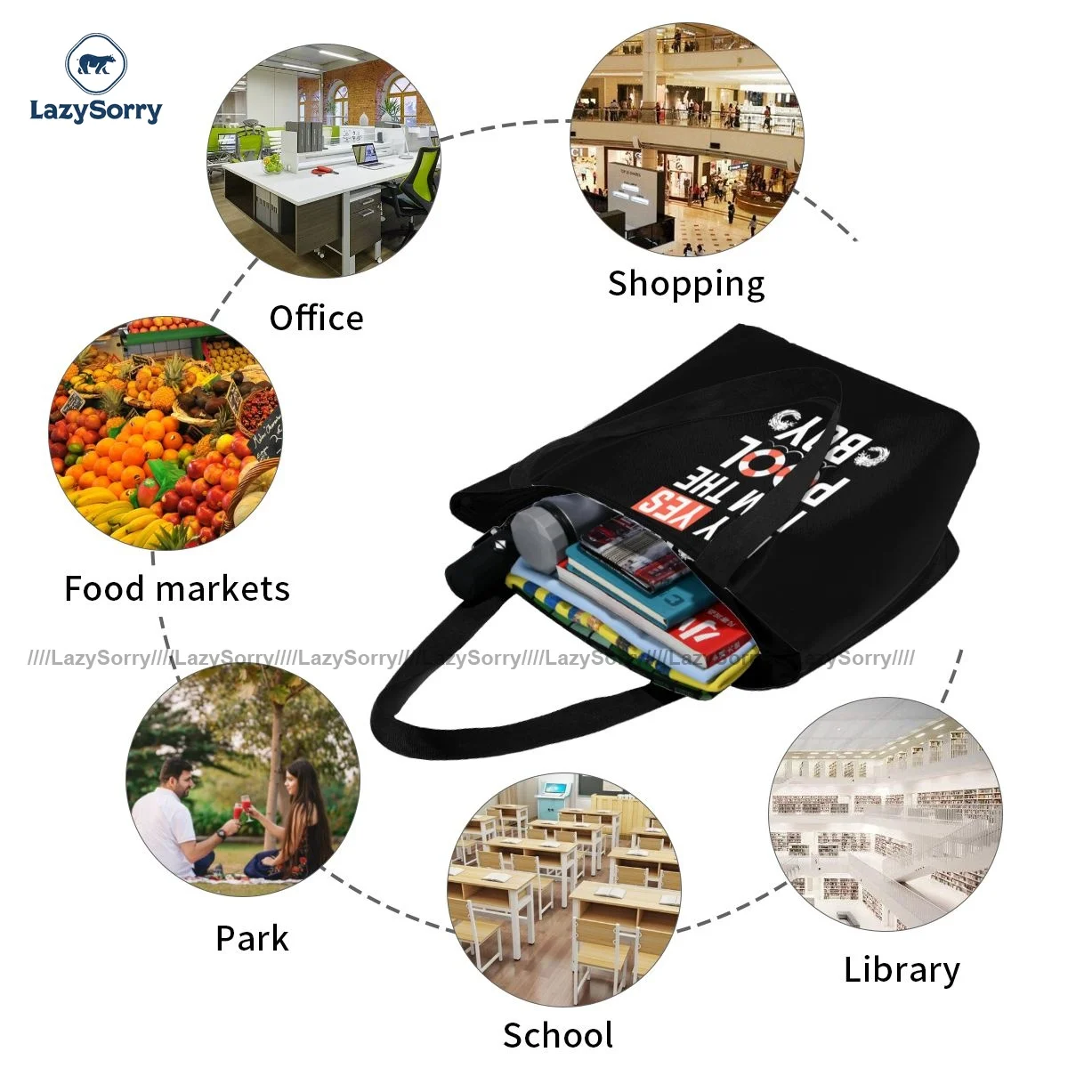 

Paramore Shopping Bag Fashion Vintage Handbag Cloth Travel Student Bags