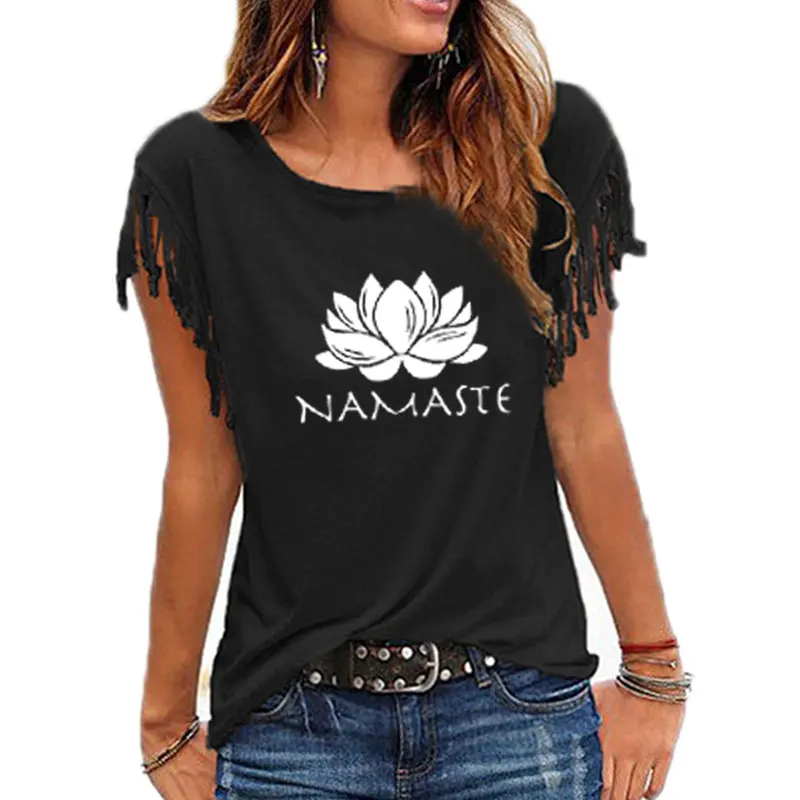 2021 модная женская одежда Намасте принт женское платье из хлопка кисточки