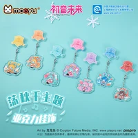 japanese anime vocaloid hanging pendant miku cosplay keychain 7style acrylic cartoon cute metal pins brooches jewelry accessorie