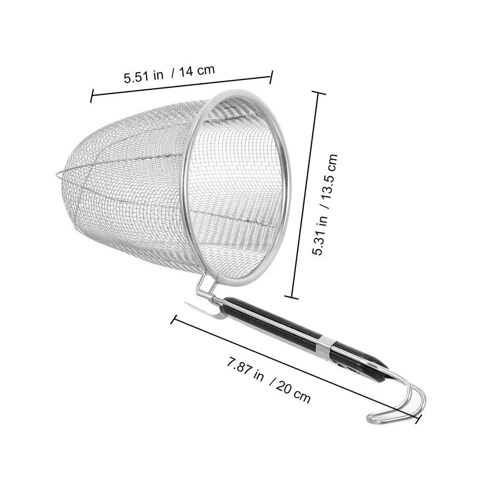 

1pc Stainless Steel Colander Noodles Scoop Mesh Colander Scoop (Assorted Color)