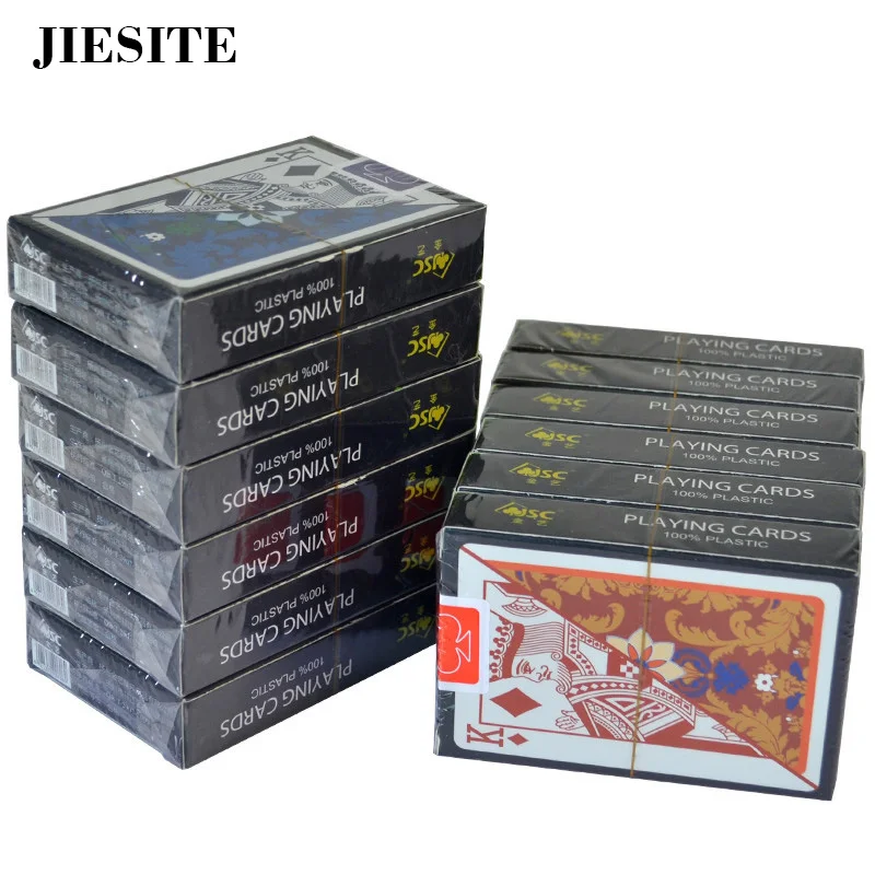 карты для трюков Пластиковые покерные водонепроницаемые игровые Техасский