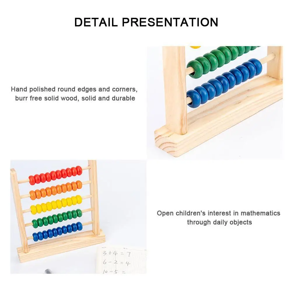 

Calculating frame wooden abacus frame children's early arithmetic math puzzle education toy counter small Y8Q4
