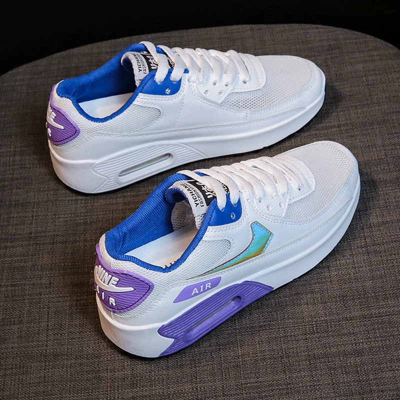 

Женские кроссовки для бега Новинка Лето 2021 сетчатая красная воздушная подушка амортизирующая сетчатая дышащая повседневная спортивная об...