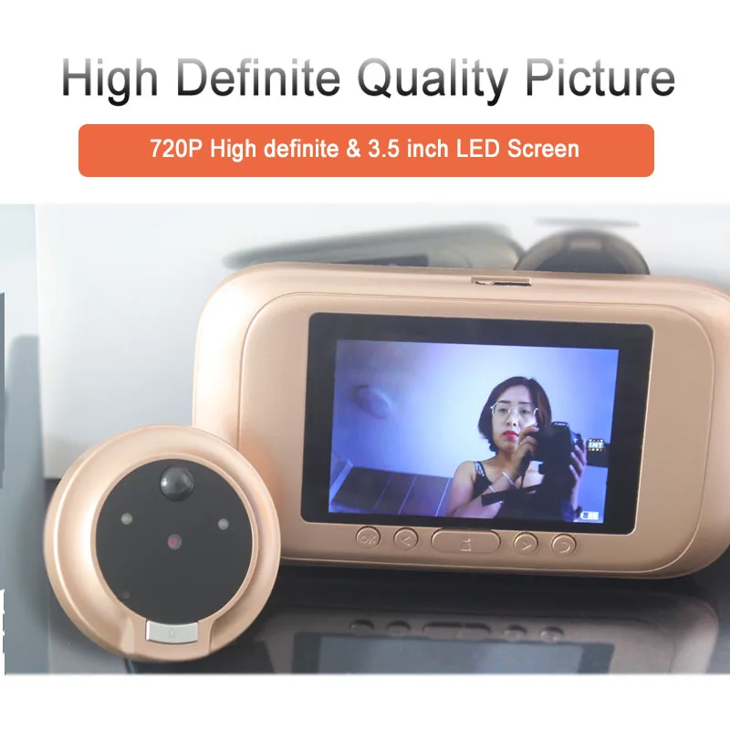 Дверной глазок с камерой дверной звонок видео 3 5 дюйма обнаружение движения