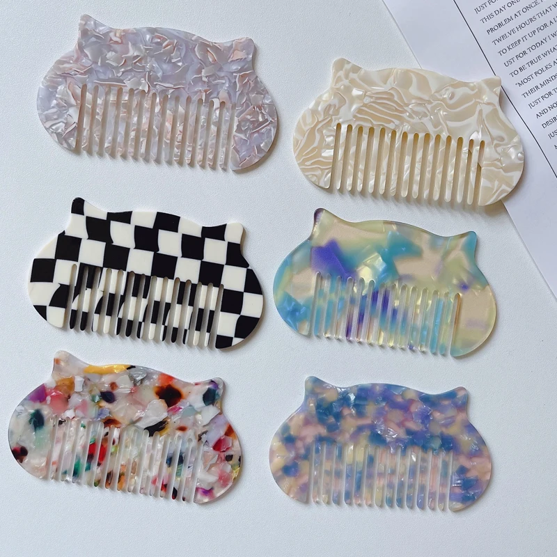 

Korean Fashion Acetate Anti-static Massage Hair Combs Colorful Hairdressing Comb Hair Brush For Women Girls Hair Styling Tool