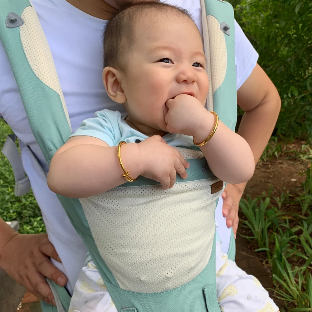 Ethlyn 2 шт./партия Классический Гладкий счастливый ребенок Newbaby золотой цвет Дети Регулируемый браслет лучшие детские подарки B147