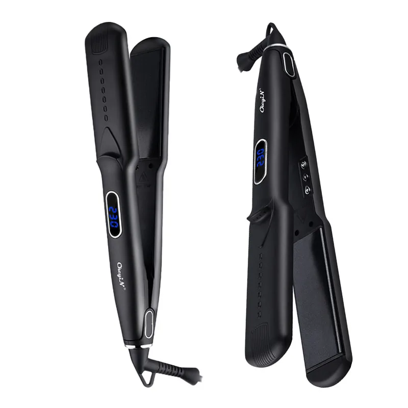 

Выпрямитель для волос 2 в 1, профессиональный утюжок с цифровым ЖК-дисплеем, плойка с регулировкой температуры, стайлер