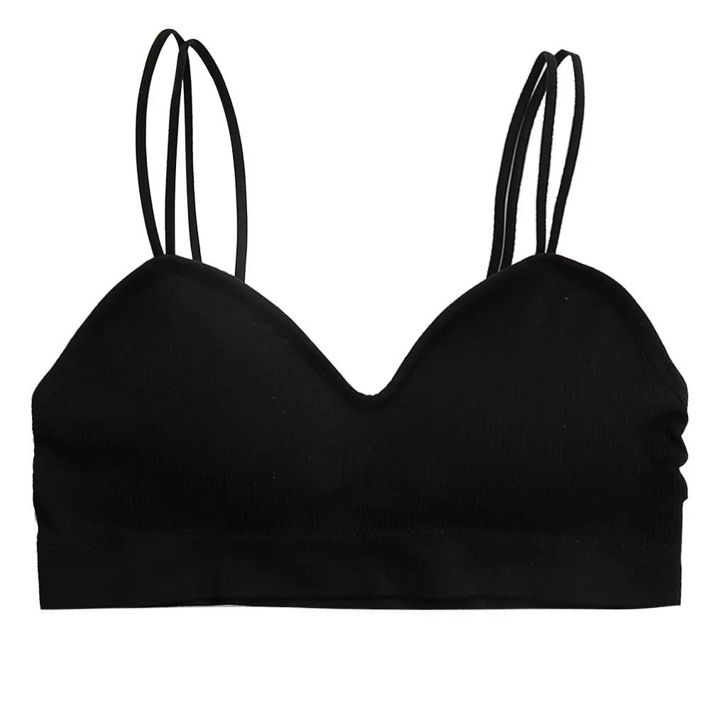 BK Бюстгальтер женский бюстгальтер с кружевом Экстра тонкие бюстгальтеры крест красота сзади удобное нижнее белье, кроп-топы Bralette Sujetadores mujer W2 - Цвет: BK