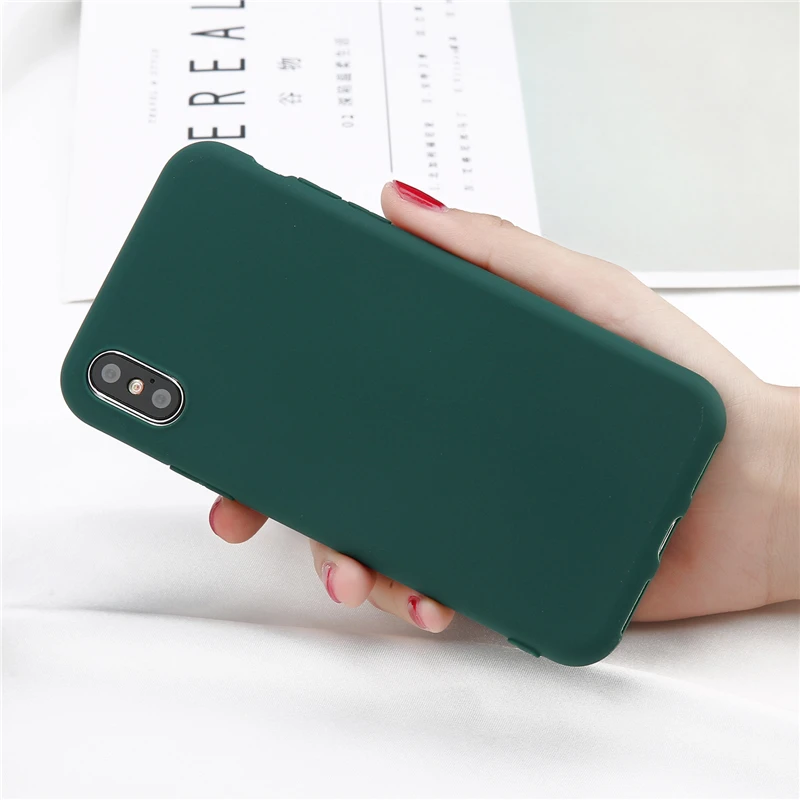 G Простой мягкий чехол moskado для iPhone 11 X XR XS Max 6 6S 7 8, чехол яркого цвета для iPhone 7 Plus, мягкий термополиуретановый чехол s - Цвет: G