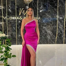 Novo na sereia moda elegante vestidos de baile sem mangas alta divisão lado longo trem feminino formal vestidos de festa à noite feitos sob encomenda (3)