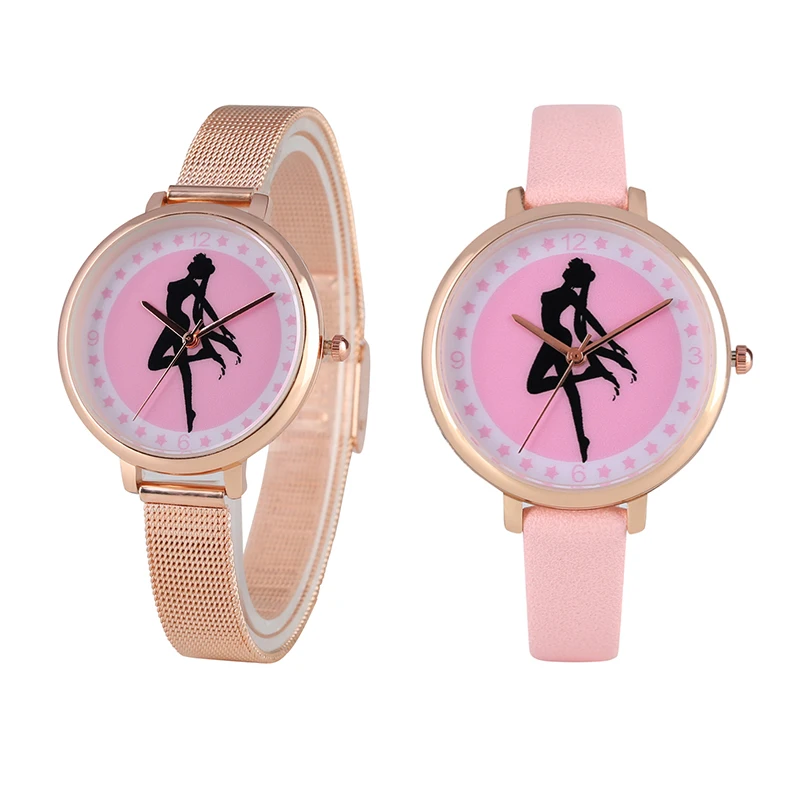 Женские наручные часы с матросским узором Элегантные циферблатом Стальные