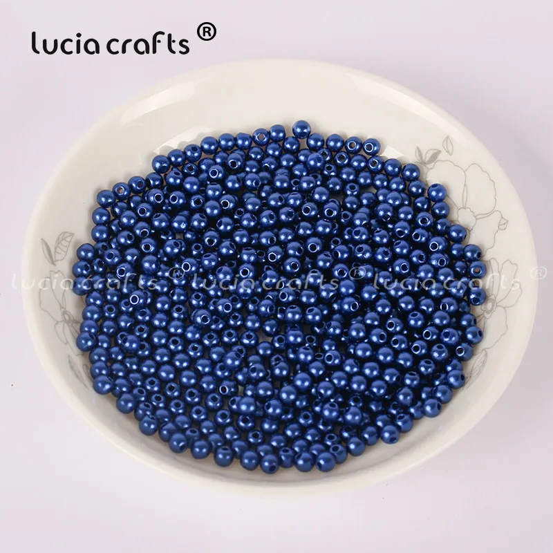 Lucia crafts, 4 мм, 500 шт./лот, разноцветные Круглые бусины с имитацией жемчуга, аксессуары для изготовления своими руками, E0813