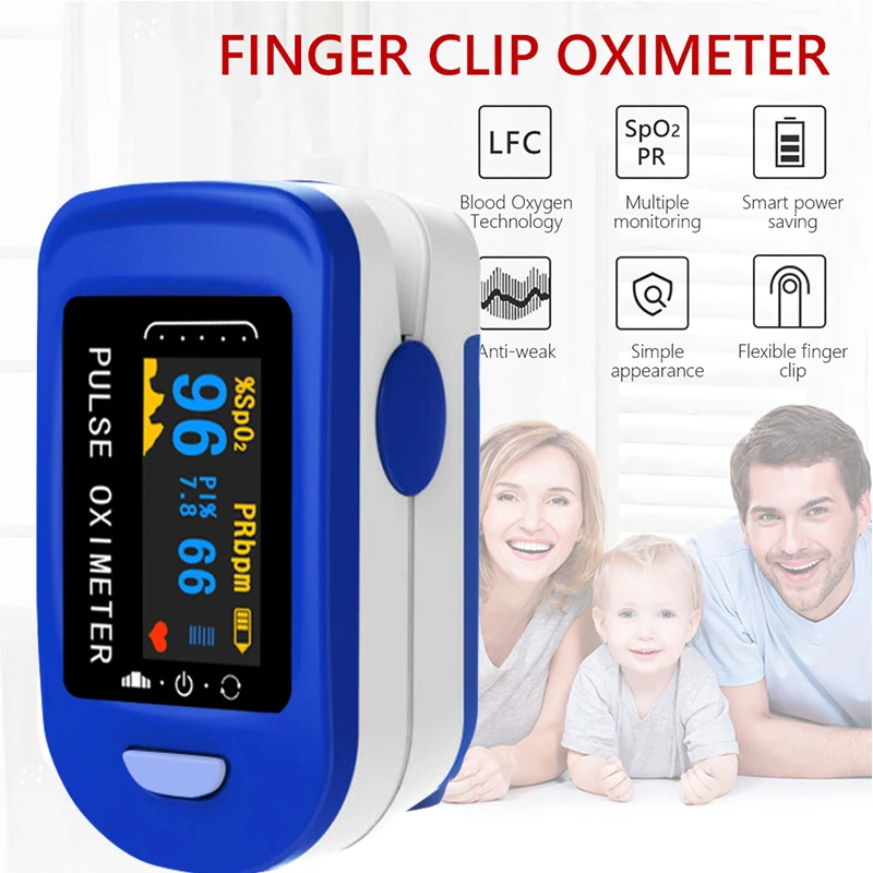 Medical Household Digital Fingertip Pulse Oximeter Blood Oxygen Saturation Meter Finger SPO2 Monitor Health Care