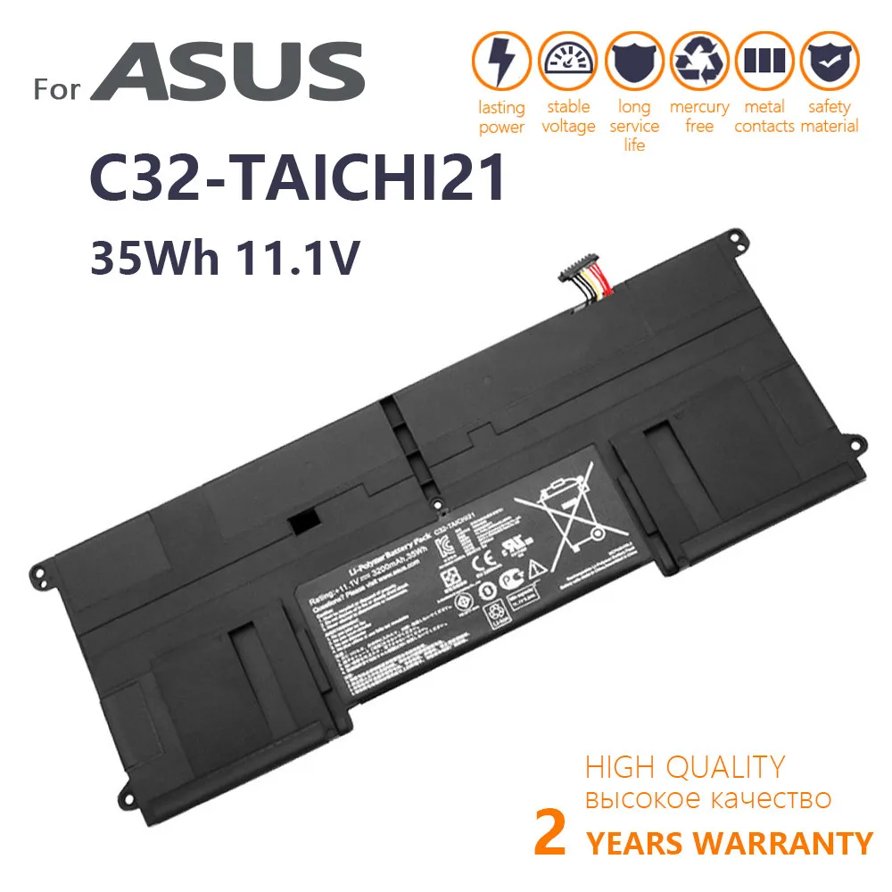 

Оригинальный ультрабук C32-TAICHI21 Аккумулятор для ноутбука ASUS TAICHI21 TAICHI 21 C32-TAICHI21 CKSA332C1, Новая батарея