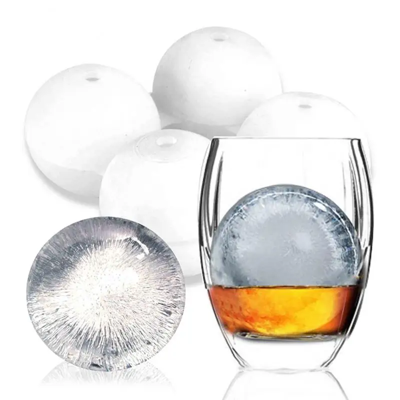 1pcs 4 Cell Maker 3D Silicone Mold Tray Whiskey Drink Ice-ball-making Gadget Kitchen/Bar Accessories | Дом и сад
