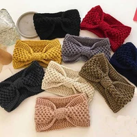 ladies headband headwrap crochet bowknot women warmer winter knitted hairband