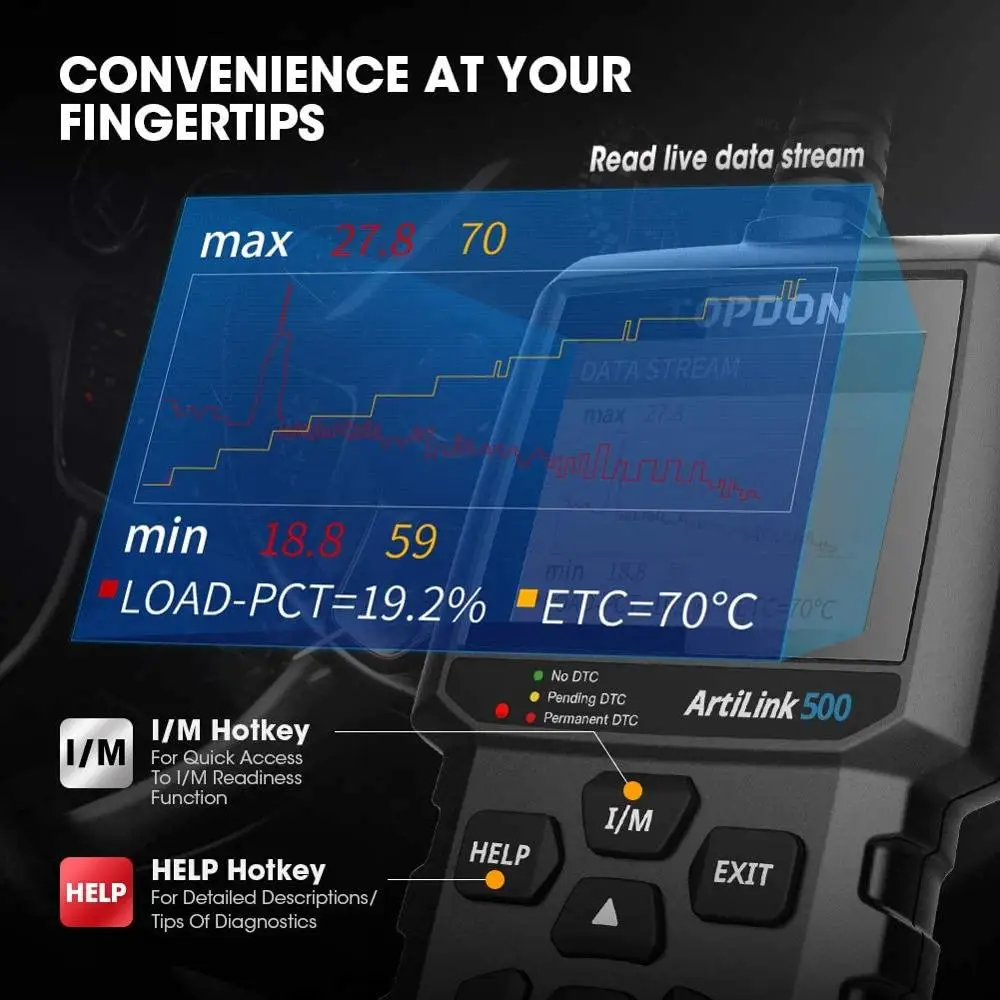 TOPDON AL500 OBD2 автомобильный диагностический инструмент OBD 2 Автомобильный сканер