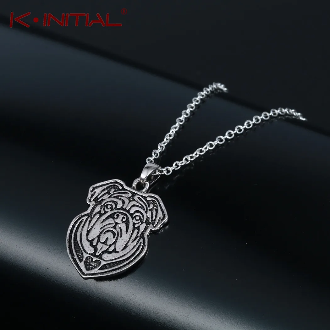 Ожерелье Kinitial в виде английского бульдога подарки для женщин любителей собак