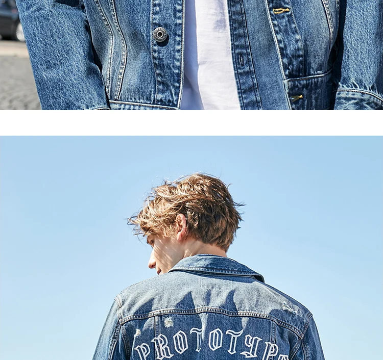 JackJones мужские трендовые повседневные джинсовые куртки пальто 219357515