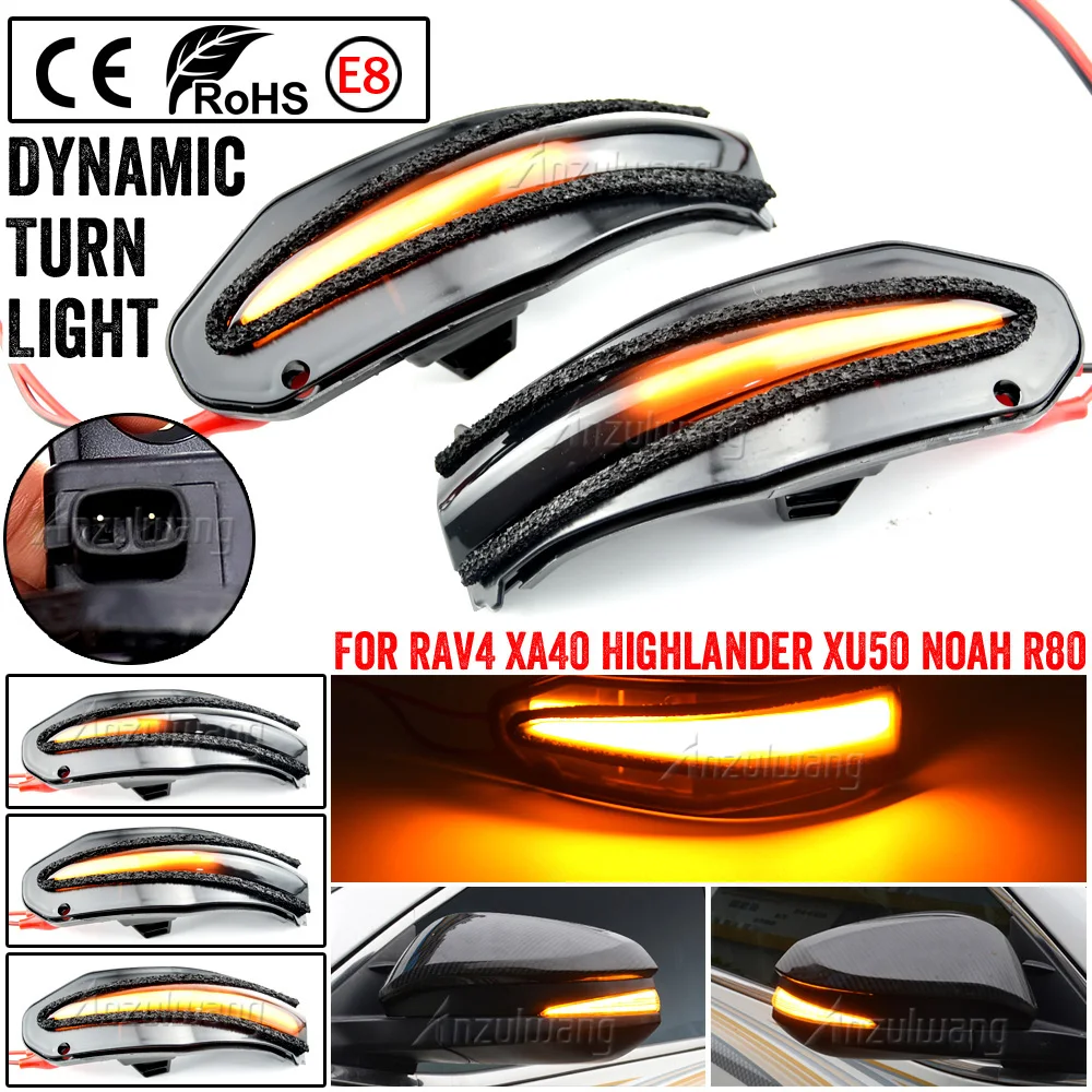

Car Dynamic Led Mirror Turn Signal Light for Toyota RAV4 Xa40 Highlander XU50 Noah Voxy Esquire 2014 2015 2016 2017 2018 Car