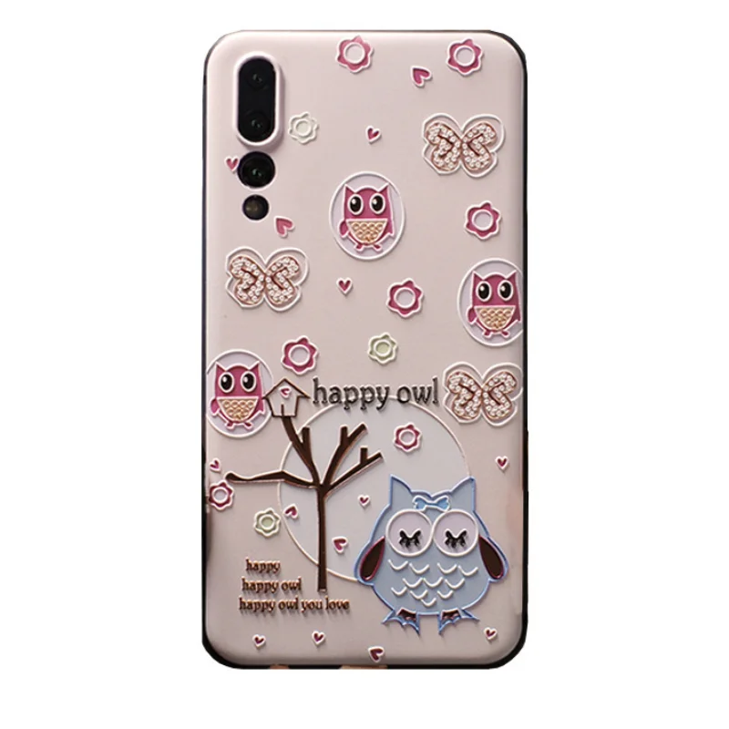 

3D Cartoon embossed phone Case For Huawei mate30 P40 P30 pro lite P20 Fashion Luxury Chic Scratch-resistant back cover