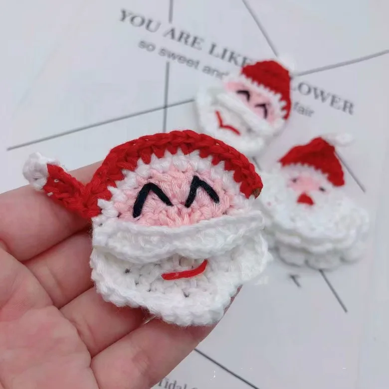 10 шт. ручной работы модный вязаный крючком Санта Клаус детали сделай сам для