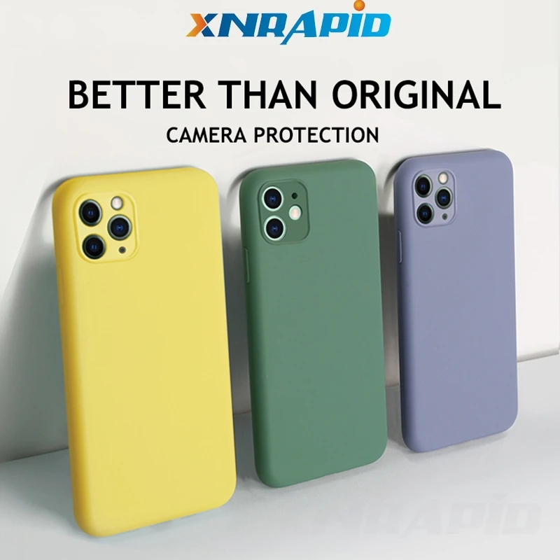 Для iPhone 11 Pro Max чехол роскошный жидкий силикон Оригинальная защитная пленка для