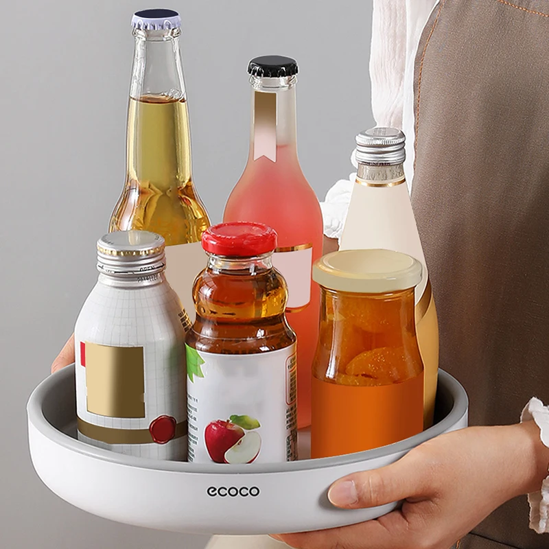 360° rotating spice rack organizer seasoning holder kitchen storage tray lazy susans home supplies for bathroom cabinets free global shipping