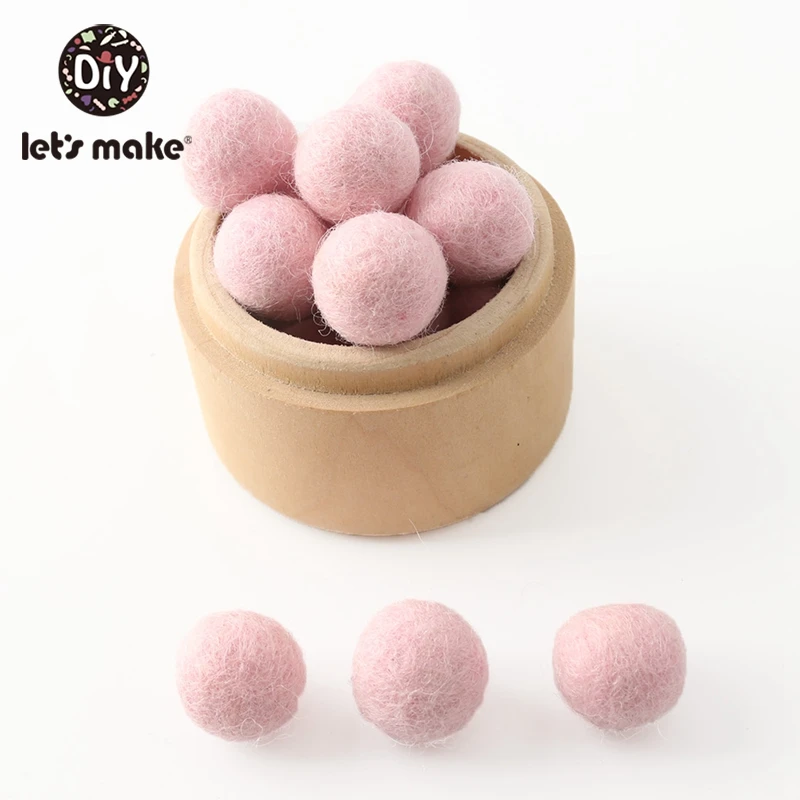 Light Pink 120 шт 20 мм шарик из шерстяного войлока помпоны шарики DIY домашний декор для детской комнаты Висячие зеленые розовые белые лаймовые фиолетовые фетровые шары - Цвет: Light Pink