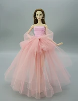16 bjd doll dress for barbie doll clothes pink lace wedding party gown outfits for barbie dollhouse accessories kids toys 11 5