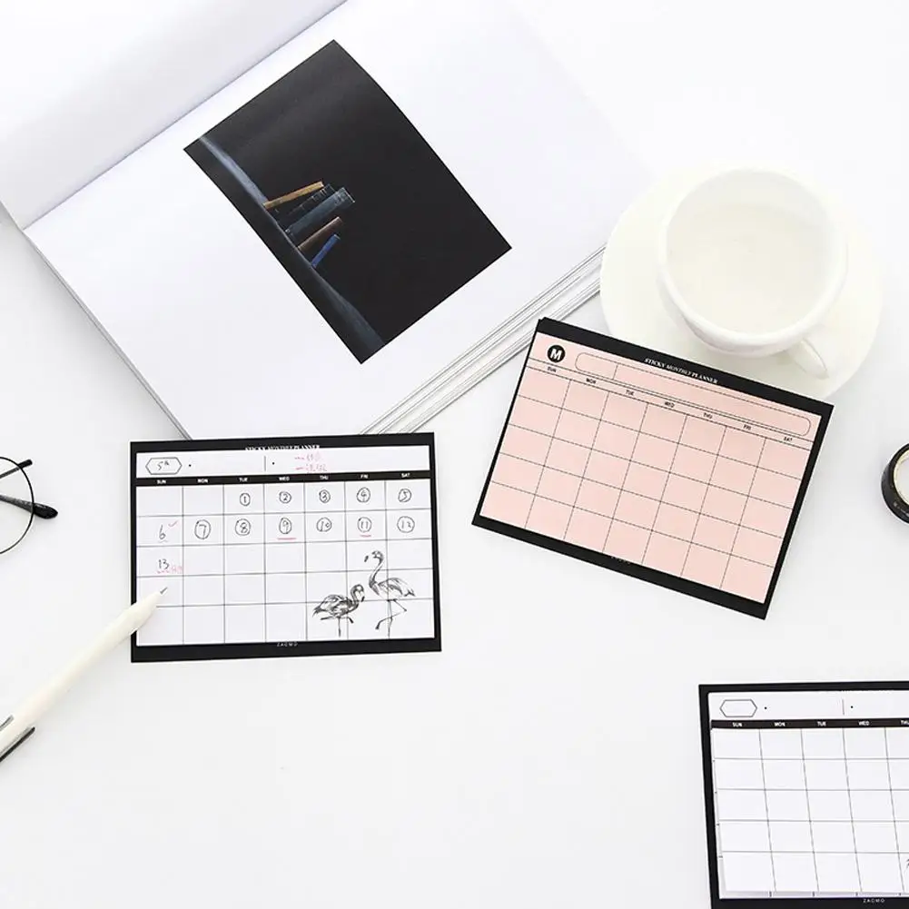 

Timetable Notebook Month Plan Schedule Chart Tearable Notes Paper Office School Supply