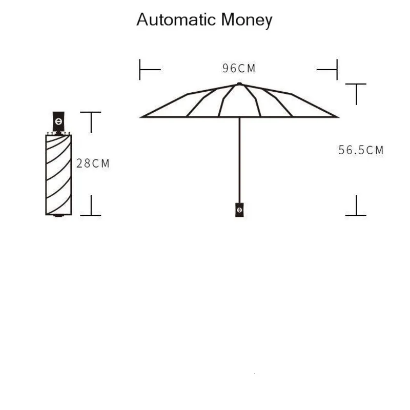 Small Fresh Solid Color Fully Automatic Umbrella Male Maɺm Sunscreen Defence Ultraviolet Rays Sunshade Three Fold Student | Дом и сад