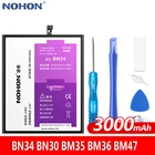 NOHON для Xiaomi Mi 4C 5S Redmi 3 3S 4A 5A 4X батарея BN34 BN30 BM35 BM36 BM47 Замена литий-полимерная батарея Бесплатные инструменты