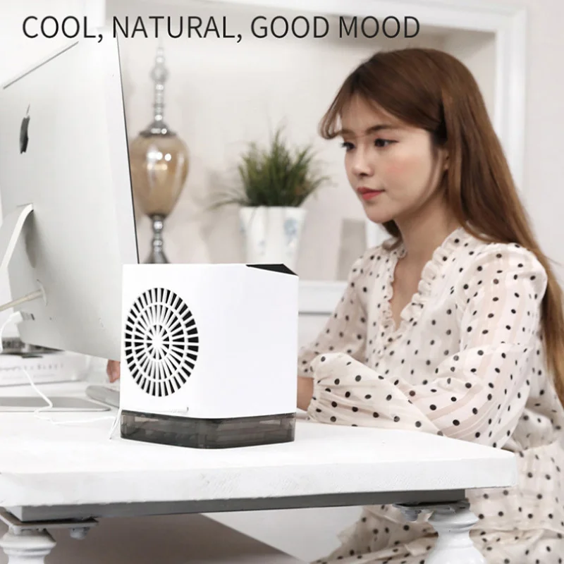 

With remote control air conditioner fan air cooler mini three gear mode cooling fan air frost air conditioner Dropship