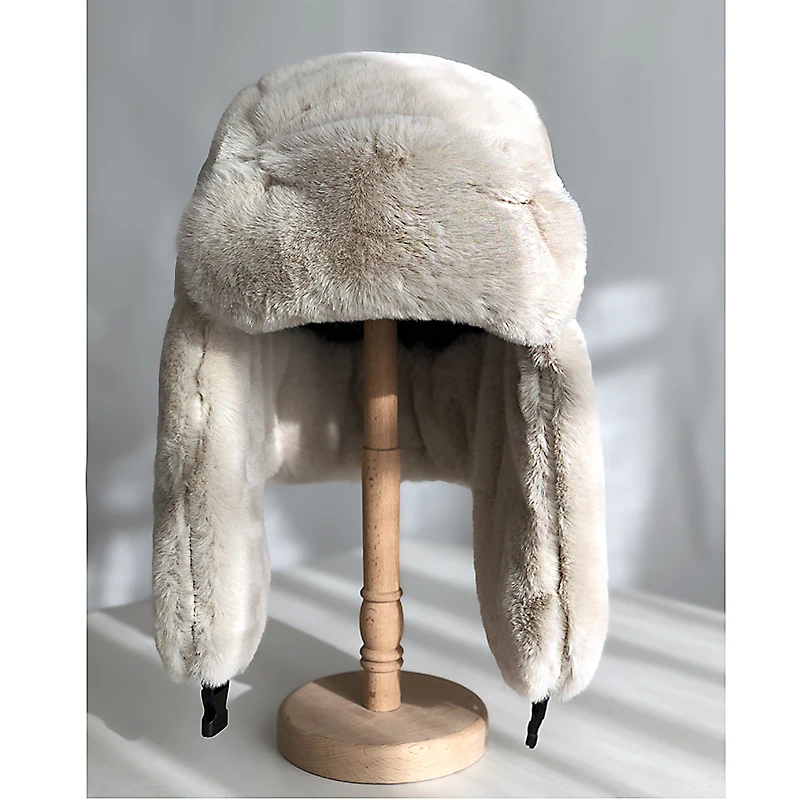Hat Female Ushanka Male Winter Korean Style Northeast Cold Protection Cycling Earflaps Thick Windproof Warm and Cute | Дом и сад