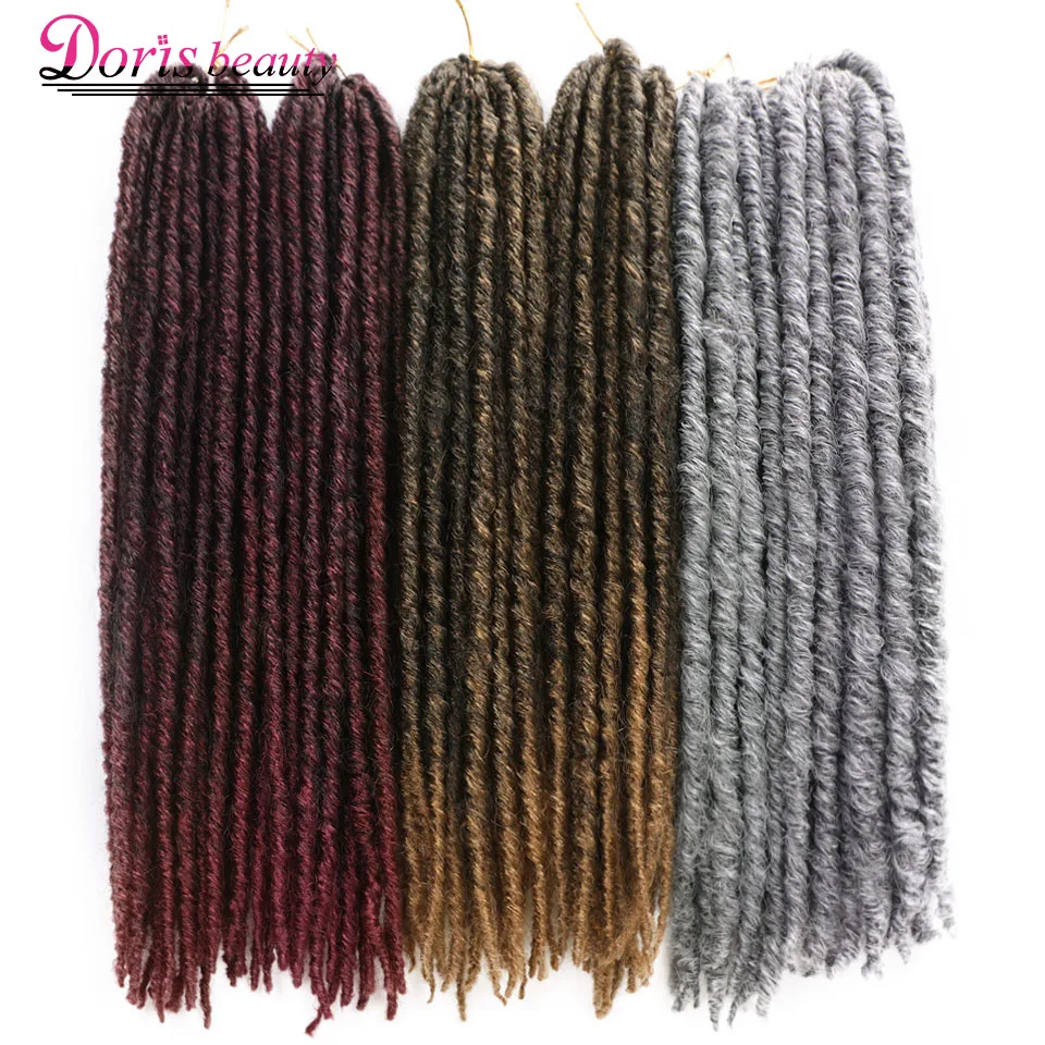 Doris beauty 20 дюймов мягкие дреды вязаные крючком косички Jumbo Dread прическа Омбре синтетический искусственный локс плетение наращивание волос
