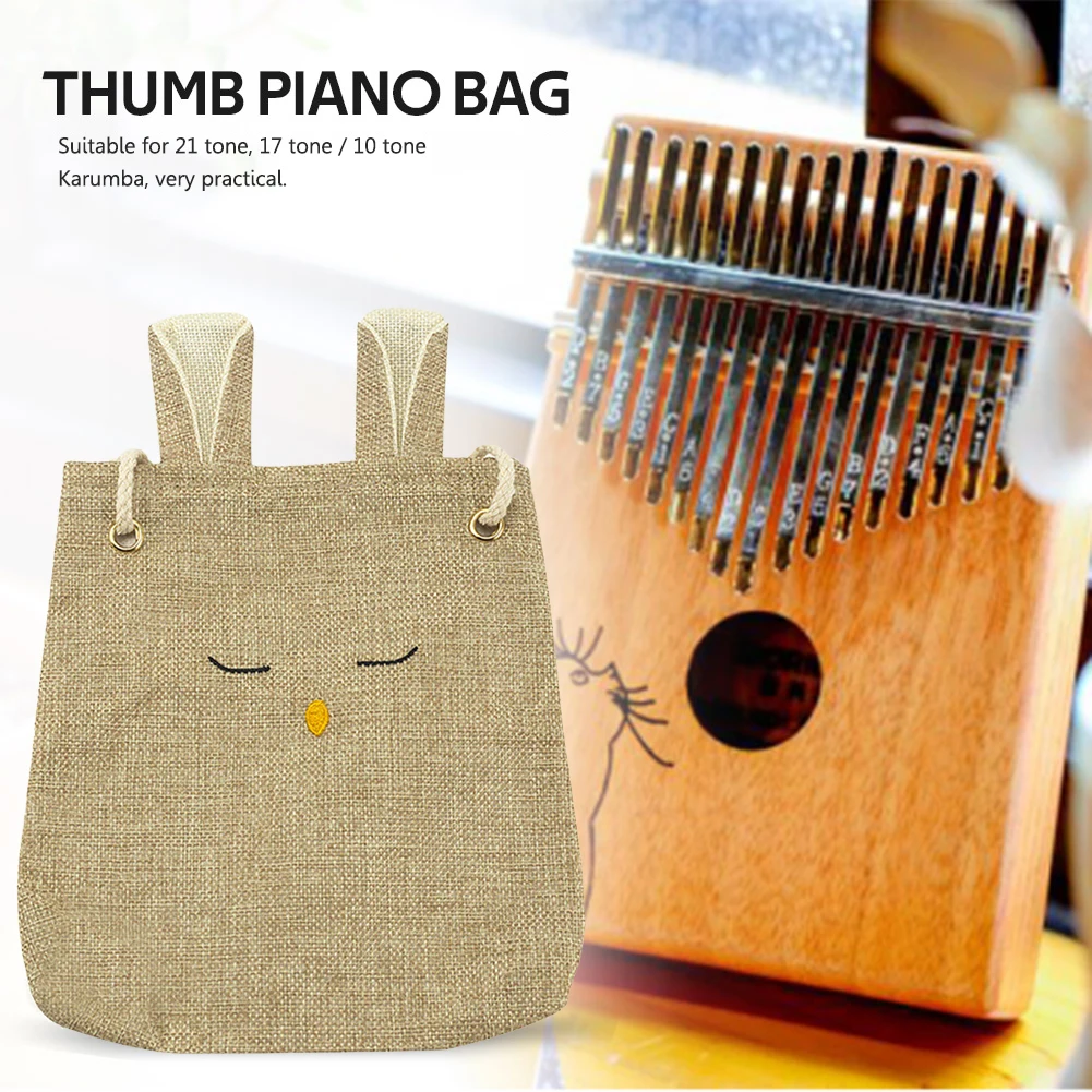 

Portable 10/17/21 Keys Kalimba Storage Bags Cute Thumb Piano Sanza Mbira Shoulder Bags Organizer Musical Instrument Accessories