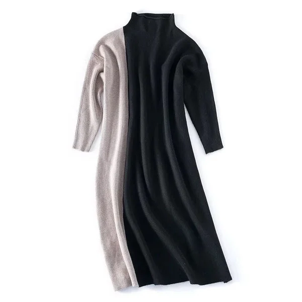 

New Long Sleeve Knitted Dress Autumn Clothes plus Size Women's Clothes