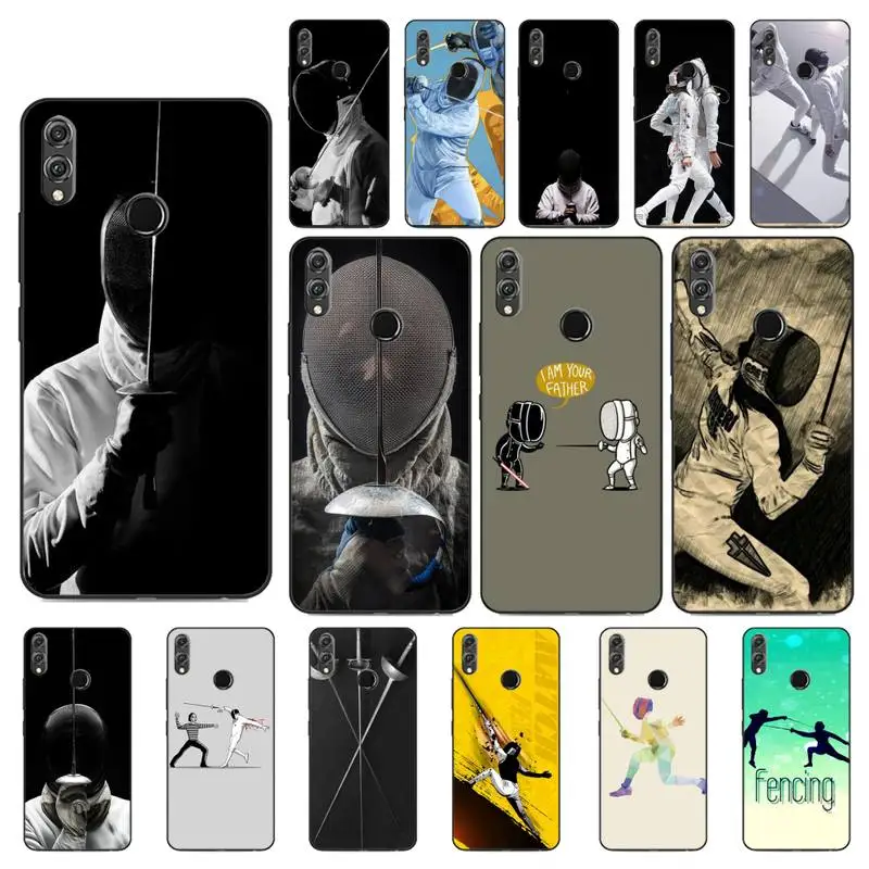 YNDFCNB Sport fencing Phone Case For Huawei Honor 8X 8A 9 10 20 Lite 30Pro 7C 7A 10i 20i
