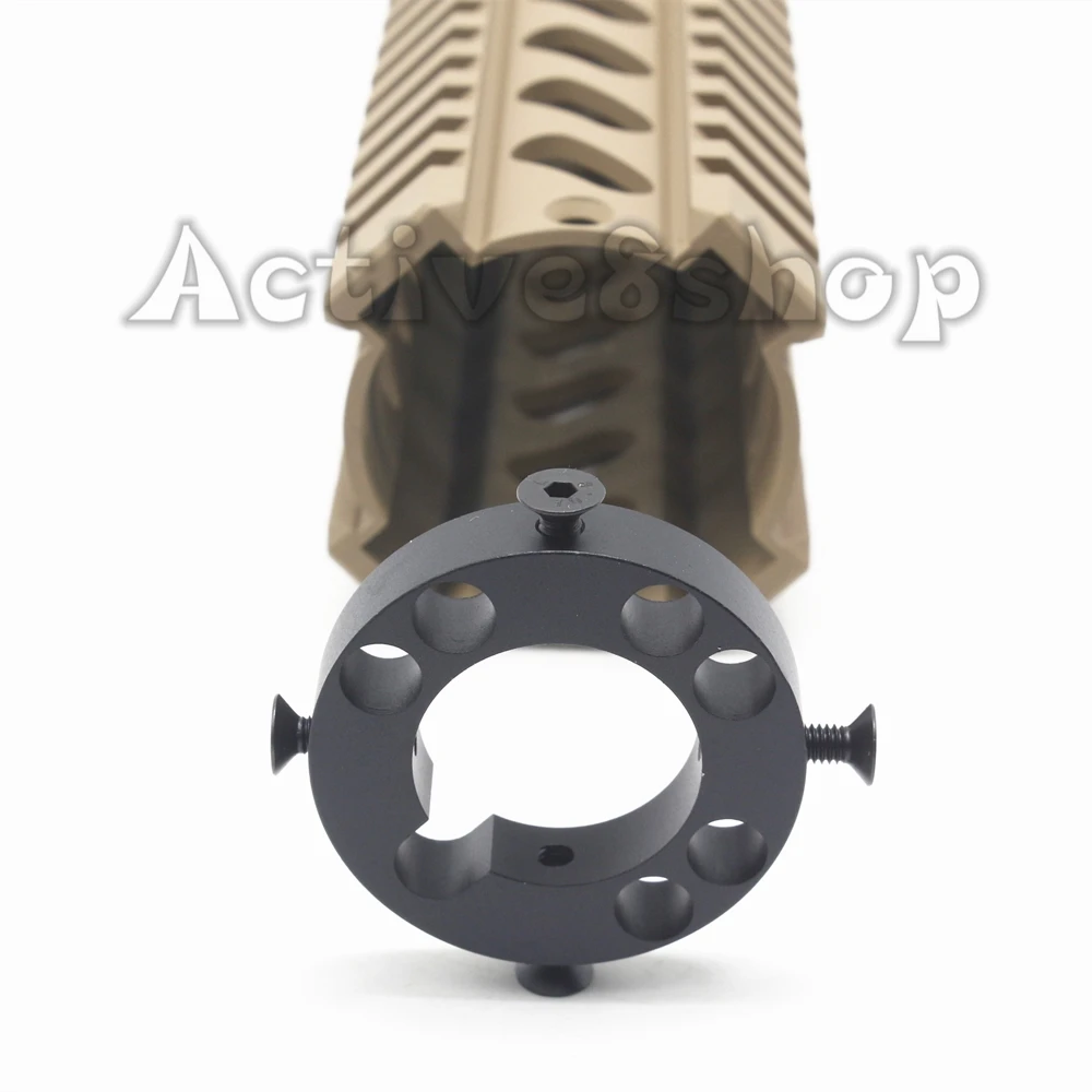 Tan 7/10/12/15 ''свободный поплавок Handguard Keymod с наклонным отверстием Quad Rail Mount AR .223/5.56