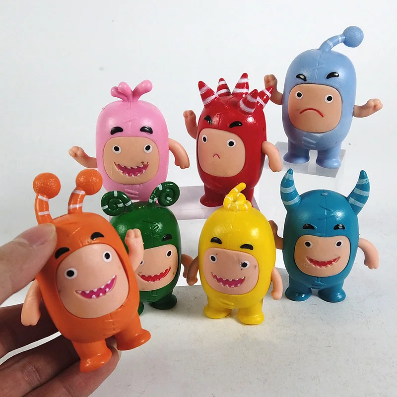 

2021 Hot Cartoon 7Pcs/set 8cm Oddbods Pvc Animation Surrounding Figures Toys Dolls Gifts for Kids