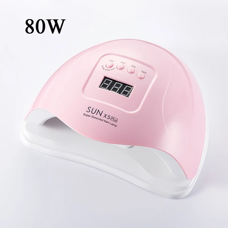 80 Вт профессиональный светодиодный УФ лампа для сушки ногтей Сушилка с