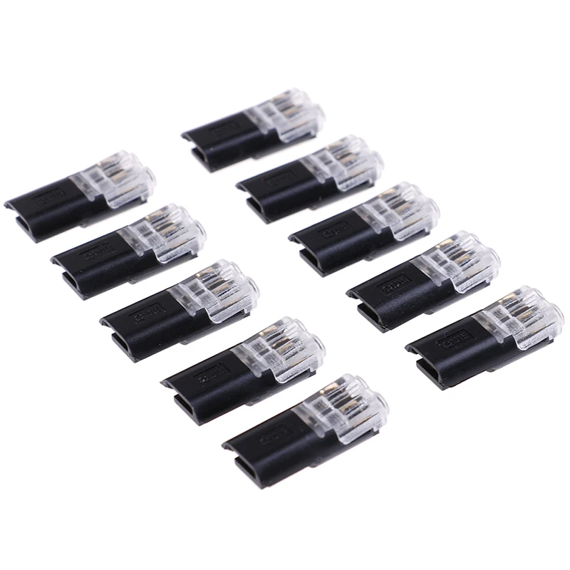 

Quick Connector 2p Spring Connector Wire With No Welding No Screws Cable Clamp Terminal Block 2 Way Easy Fit For Led Strip 10pcs