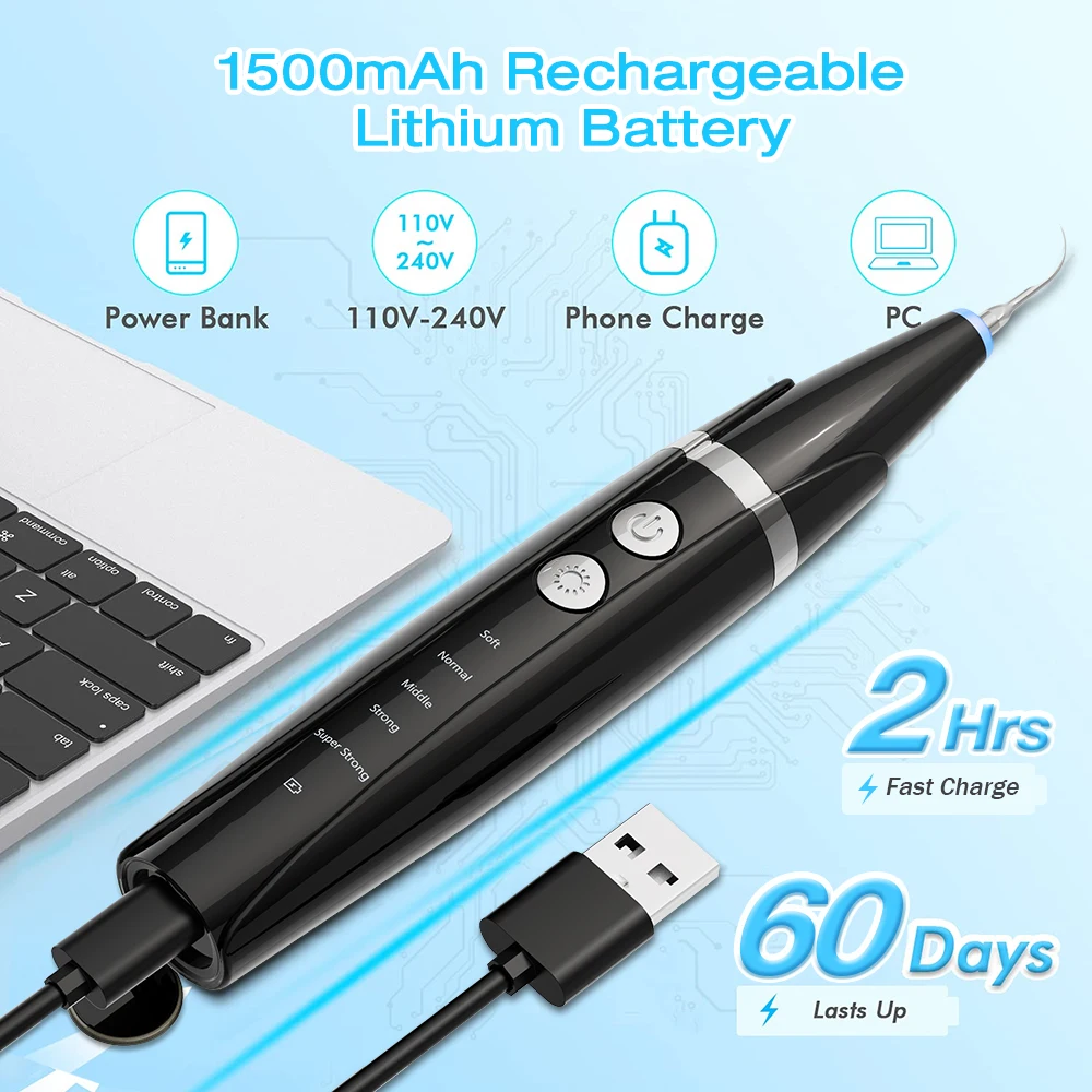 

Ultrasonic Dental Scaler Home Teeth Whitening Cleaner Care Tooth Calculus Remover Sonic Stains Tartar Tool Dentist Oral Hygiene