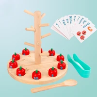 development of intellectual creativity for home wooden toys early parent board game wooden toys picking apples kindergarten